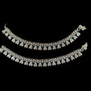 700 Silver Bridal / Party Anklet with Enamel & Stones - Style