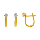 916 Gold Twenty Two Karat (22Kt) Hallmarked U-Shaped Hoop Pair -Style