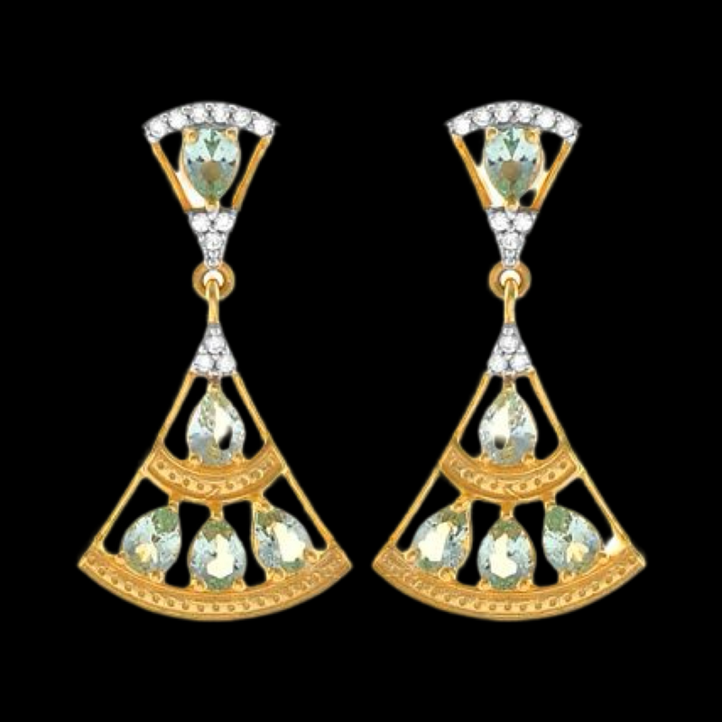 916 Twenty Two Karat (22Kt) Hallmarked Gold Earrings-Style