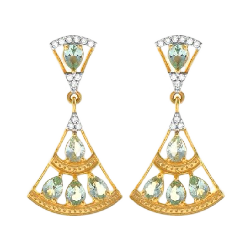 916 Gold Twenty Two Karat (22Kt) Hallmarked Earrings-Style