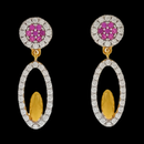 916 Twenty Two Karat (22Kt) Hallmarked Gold Earrings-Style