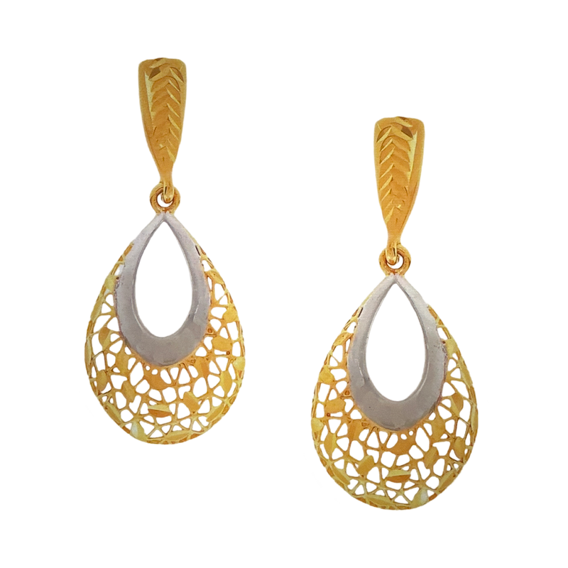 916 Twenty Two Karat (22Kt) Hallmarked Gold Earrings-Style