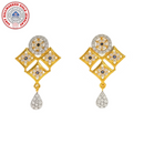 916 Twenty Two Karat (22Kt) Hallmarked Gold Earrings-Style