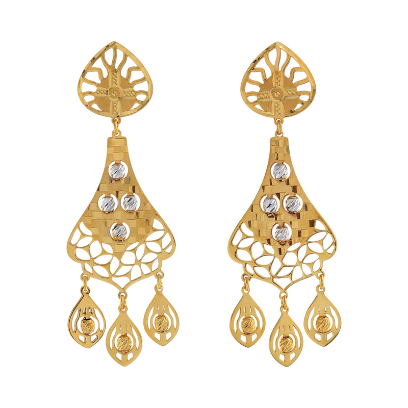 916 Twenty Two Karat (22Kt) Hallmarked Gold Earrings-Style