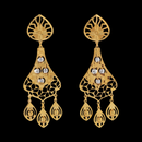916 Twenty Two Karat (22Kt) Hallmarked Gold Earrings-Style