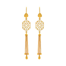916 Twenty Two Karat (22Kt) Hallmarked Gold Earrings-Style