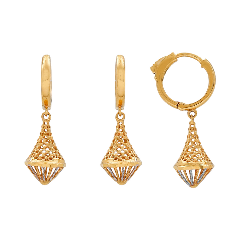 916 Gold Twenty Two Karat (22Kt) Hallmarked Jhumki (Jimki) -Style