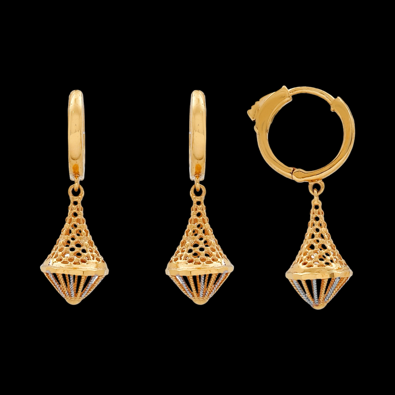 916 Gold Twenty Two Karat (22Kt) Hallmarked Jhumki (Jimki) -Style