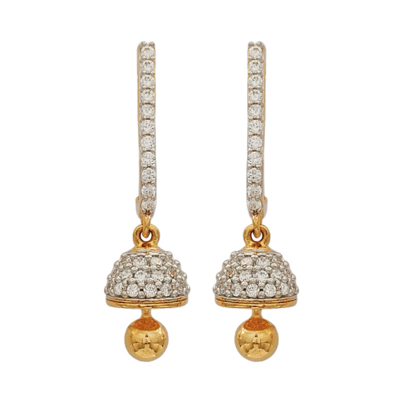 916 Gold Twenty Two Karat (22Kt) Hallmarked Jhumki (Jimki) -Style