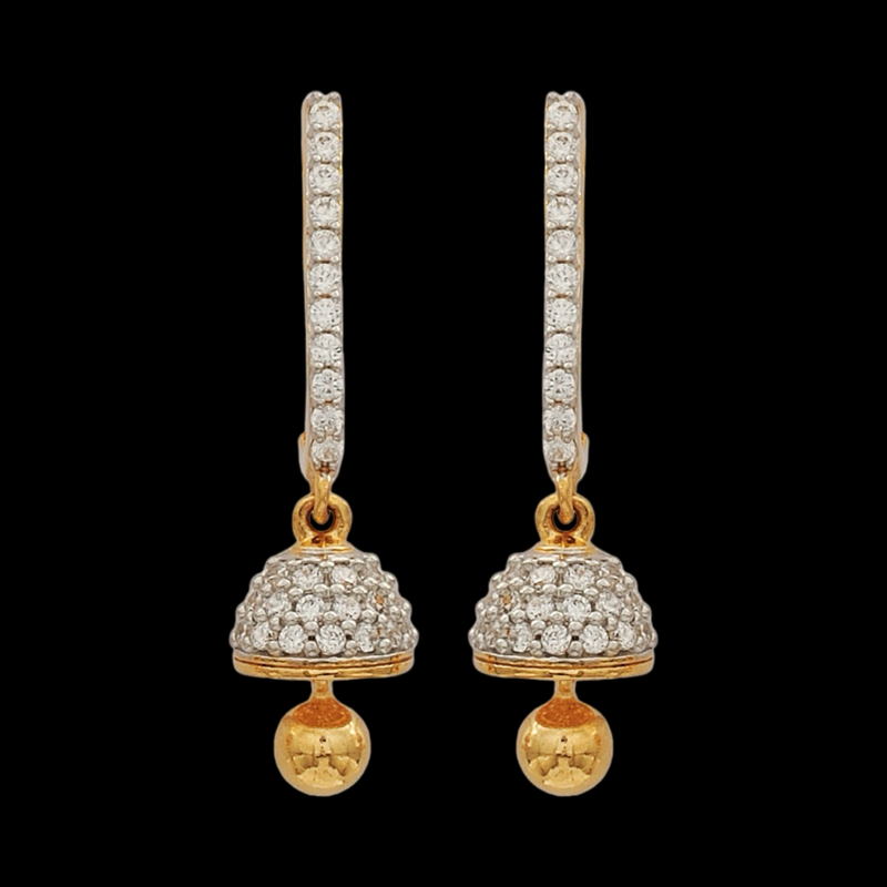 916 Gold Twenty Two Karat (22Kt) Hallmarked Jhumki (Jimki) -Style