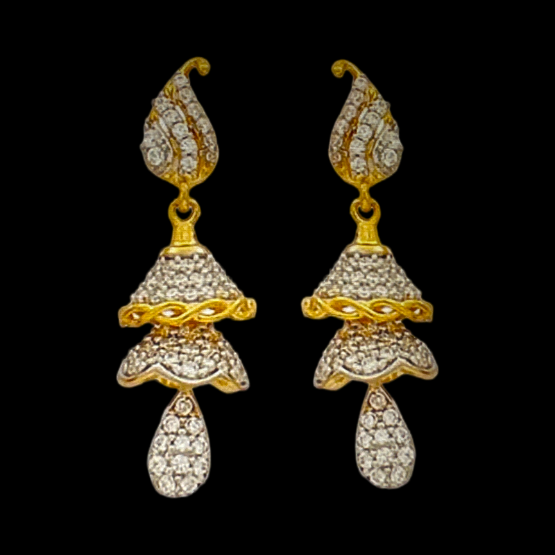 916 Gold Twenty Two Karat (22Kt) Hallmarked Jhumki (Jimki) -Style