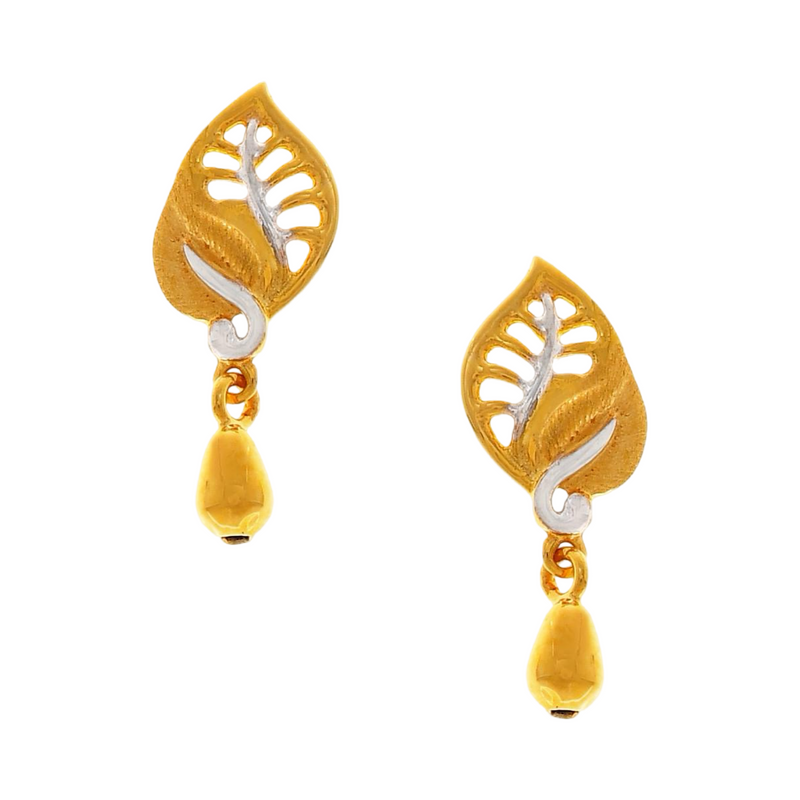 916 Twenty Two Karat (22Kt) Hallmarked Gold Kids / Youth Earrings -Style