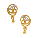 916 Twenty Two Karat (22Kt) Hallmarked Gold Kids / Youth Earrings   -Style