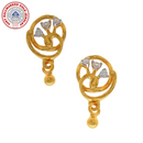 916 Twenty Two Karat (22Kt) Hallmarked Gold Kids / Youth Earrings   -Style