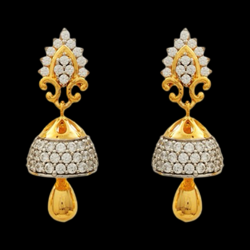 916 Twenty Two Karat (22Kt) Hallmarked Gold Small Jhumki (Jimki) -Style