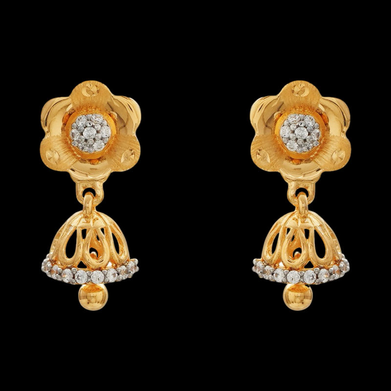 916 Twenty Two Karat (22Kt) Hallmarked Gold Small Jhumki (Jimki) -Style