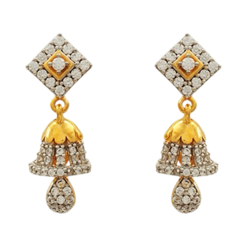 916 Gold Twenty Two Karat (22Kt) Hallmarked Small Jhumki (Jimki) -Style