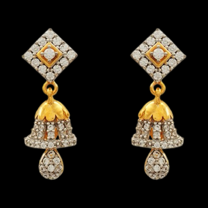 916 Gold Twenty Two Karat (22Kt) Hallmarked Small Jhumki (Jimki) -Style