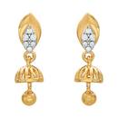916 Twenty Two Karat (22Kt) Hallmarked Gold Small Jhumki (Jimki) -Style