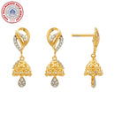 916 Twenty Two Karat (22Kt) Hallmarked Gold Small Jhumki (Jimki) -Style