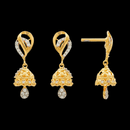 916 Twenty Two Karat (22Kt) Hallmarked Gold Small Jhumki (Jimki) -Style