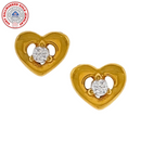 916 Twenty Two Karat (22Kt) Hallmarked 3mm Gold Studs - Style