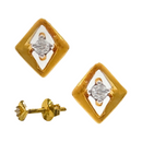 916 Twenty Two Karat (22Kt) Hallmarked 3mm Gold Studs - Style