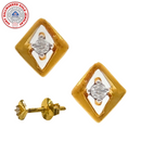 916 Twenty Two Karat (22Kt) Hallmarked 3mm Gold Studs - Style