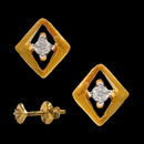 916 Twenty Two Karat (22Kt) Hallmarked 3mm Gold Studs - Style