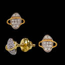 916 Twenty Two Karat (22Kt) Hallmarked 4mm Gold Studs  -Style