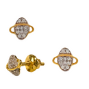 916 Twenty Two Karat (22Kt) Hallmarked 4mm Gold Studs  -Style