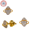 916 Twenty Two Karat (22Kt) Hallmarked 4mm Gold Studs  -Style