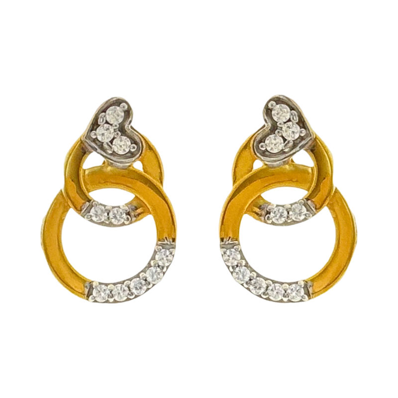 916 Twenty Two Karat (22Kt) Hallmarked 10mm Gold Studs -Style