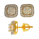 916 Twenty Two Karat (22Kt) Hallmarked 10mm Gold Studs  -Style
