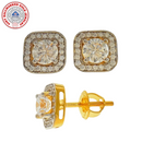 916 Twenty Two Karat (22Kt) Hallmarked 10mm Gold Studs  -Style