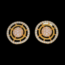 916 Twenty Two Karat (22Kt) Hallmarked 12mm Gold Studs  -Style