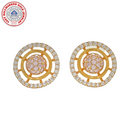 916 Twenty Two Karat (22Kt) Hallmarked 12mm Gold Studs  -Style