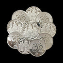 999 Pure Silver Ganesha Lakshmi & Saraswati 5 Gram Coins (Pack of 10 Coins)-Figurine