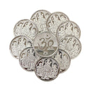 999 Pure Silver Ganesha Lakshmi & Saraswati 5 Gram Coins (Pack of 10 Coins)-Figurine