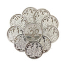 999 Pure Silver Ganesha Lakshmi & Saraswati 5 Gram Coins (Pack of 10 Coins)-Figurine