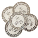 999 Pure Silver Ganesha Lakshmi & Saraswati 10 Gram Meena Coins (Pack Of 5 Coins)