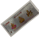 999 Pure Silver Lakshmi Ganesh Saraswati Gift Note (Pack of 5)