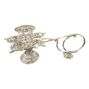 925 Sterling Silver Hallmarked Pancha Aarti / Harathi stand- Style