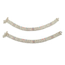 800 Silver Rajwada Hallmarked Pajeb Anklet with Meena - Style