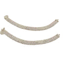 800 Silver Rajwada Hallmarked Pajeb Anklet with Meena - Style