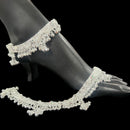 800 Silver Rajwada  Rajwada Pajeb / Anklet with Meena & Bells - Style