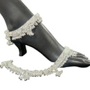 800 Silver Rajwada  Rajwada Pajeb / Anklet with Meena & Bells - Style