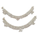 800 Silver Rajwada Hallmarked Pajeb Anklet with Meena & Bells - Style