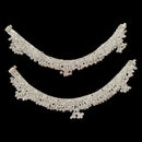 800 Silver Rajwada Hallmarked Pajeb Anklet with Meena & Bells - Style