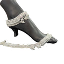 800 Silver Rajwada Hallmarked Pajeb Anklet with Meena & Bells - Style